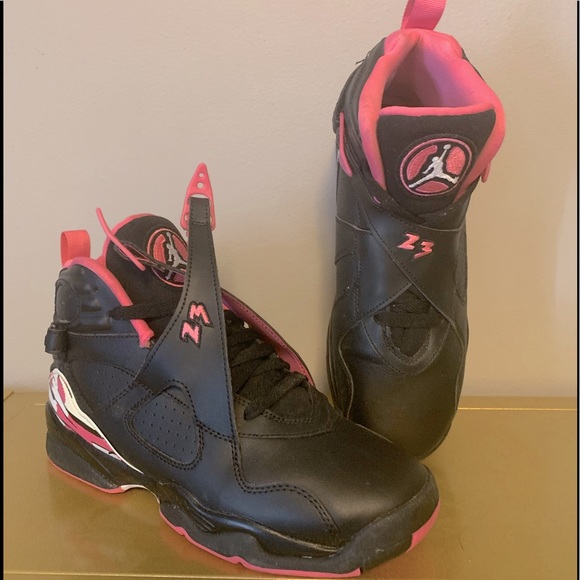 jordan 8s black and pink
